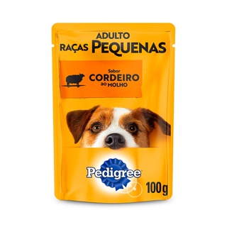 Ração Úmida Pedigree Sachê Cães Adultos Raças Pequenas Cordeiro ao Molho 100g em Oferta na Shopee