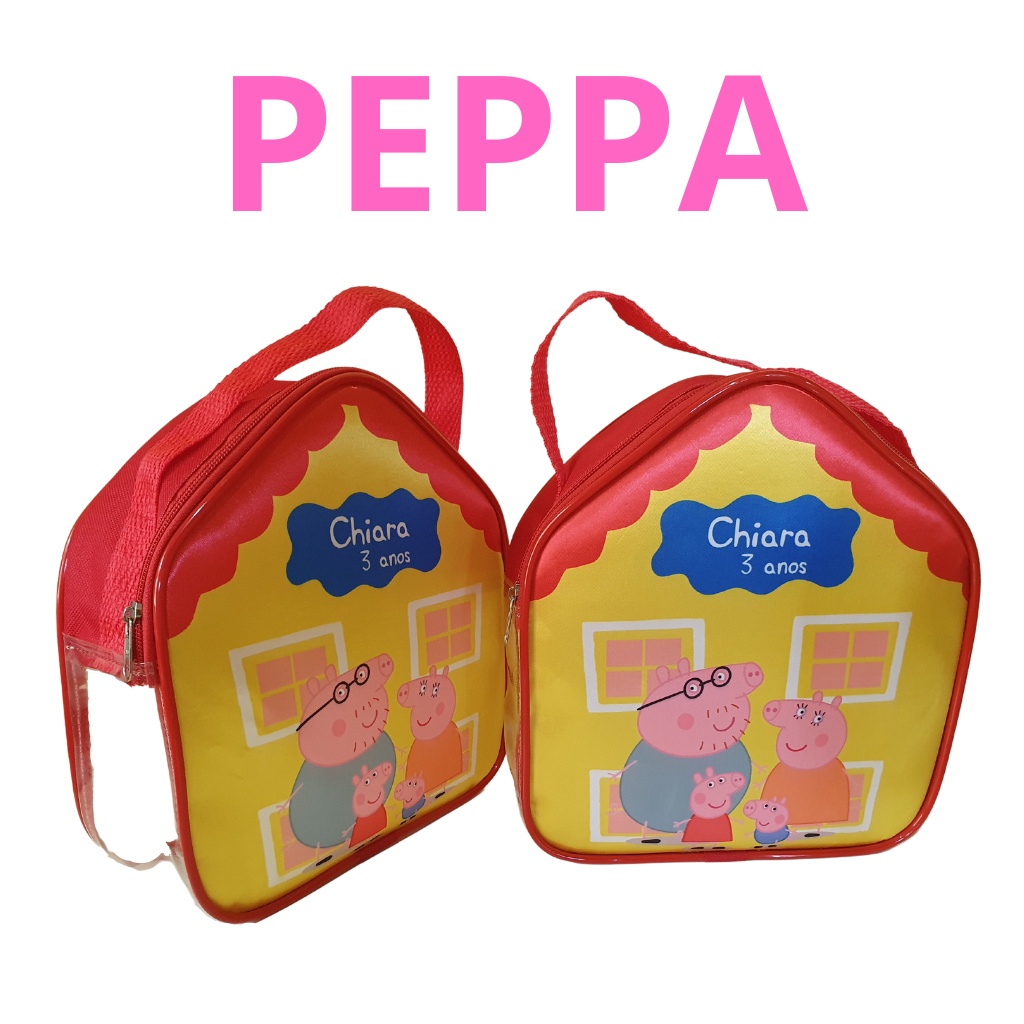 25 Lembrancinha Bolsinha Casinha da Peppa Personalizado para aniversário infantil lembrancinhas de aniversario infantil lembrancinhas personalizadas lembranças tema peppa