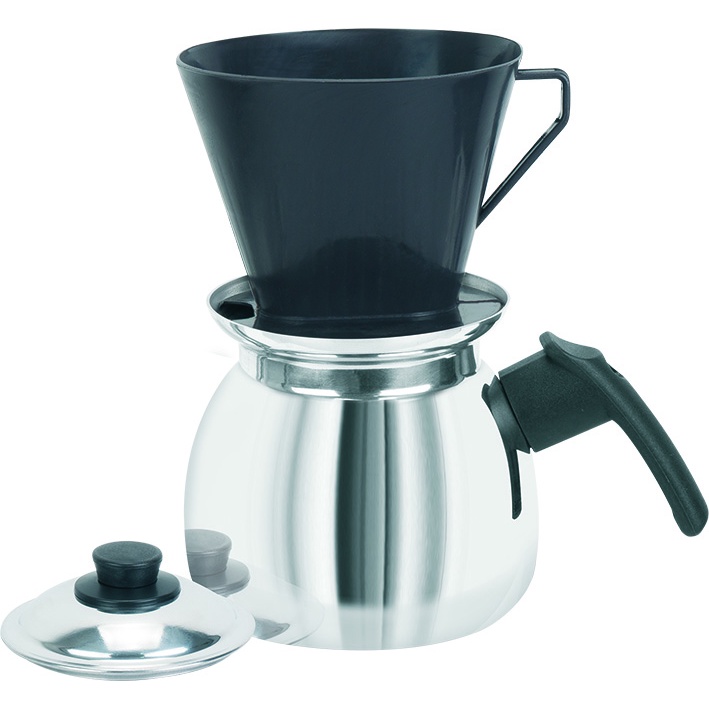 Fervedor leiteira jarra de aluminio COM PORTA FILTRO café chá leite  agua 1.200 ml