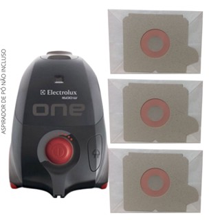 Saco do Aspirador de Pó Electrolux Descartável One 1600W Refil Compatível Eletrolux com 03 Unid.