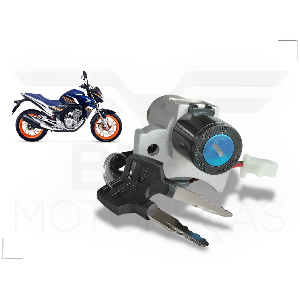 Chave de Ignição Contato Miolo Moto HONDA TWISTER 250 F CB 250F FLEXONE - Ano 2016 2017 2018 2019 2020 2021 2022