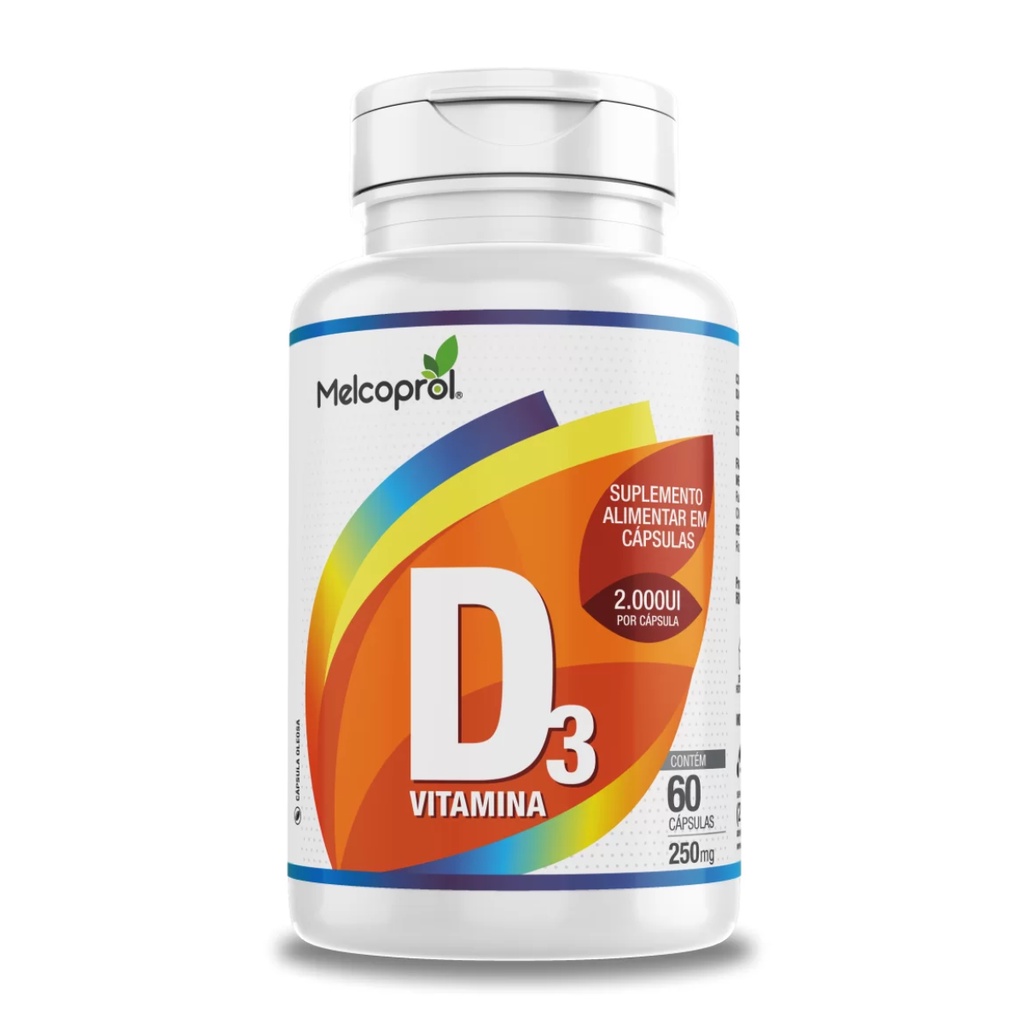 Vitamina D3 250mg Melcoprol - 60 Cápsulas