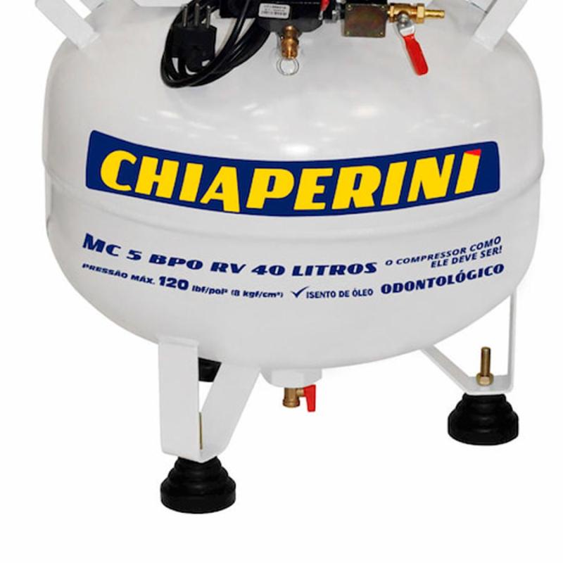 Detalhes do Compressor Odontológico 5,2 Pés 40l Mc 5 Bpo Rv Chiaperini