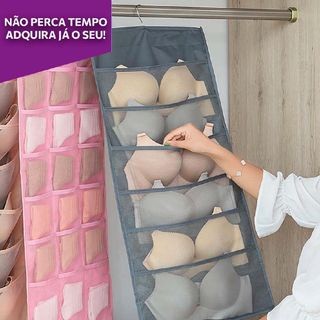 Organizador Multifuncional Dupla Face Suspenso Guarda Roupas/Armário Calcinhas Meias Cueca Sutiã