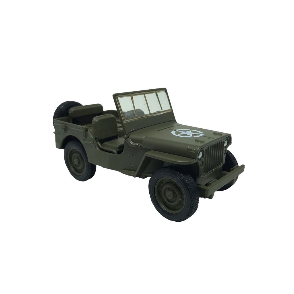 Carro Miniatura Jeep Exército 1941 Willys Militar Carrinho De Ferro Escala 1/43