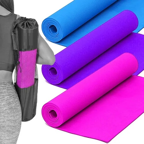 Tapete Yoga Tpe Mat Pilates Ginástica 173x61x0,8cm Com Bolsa Premium Oferta Pronta Entrega