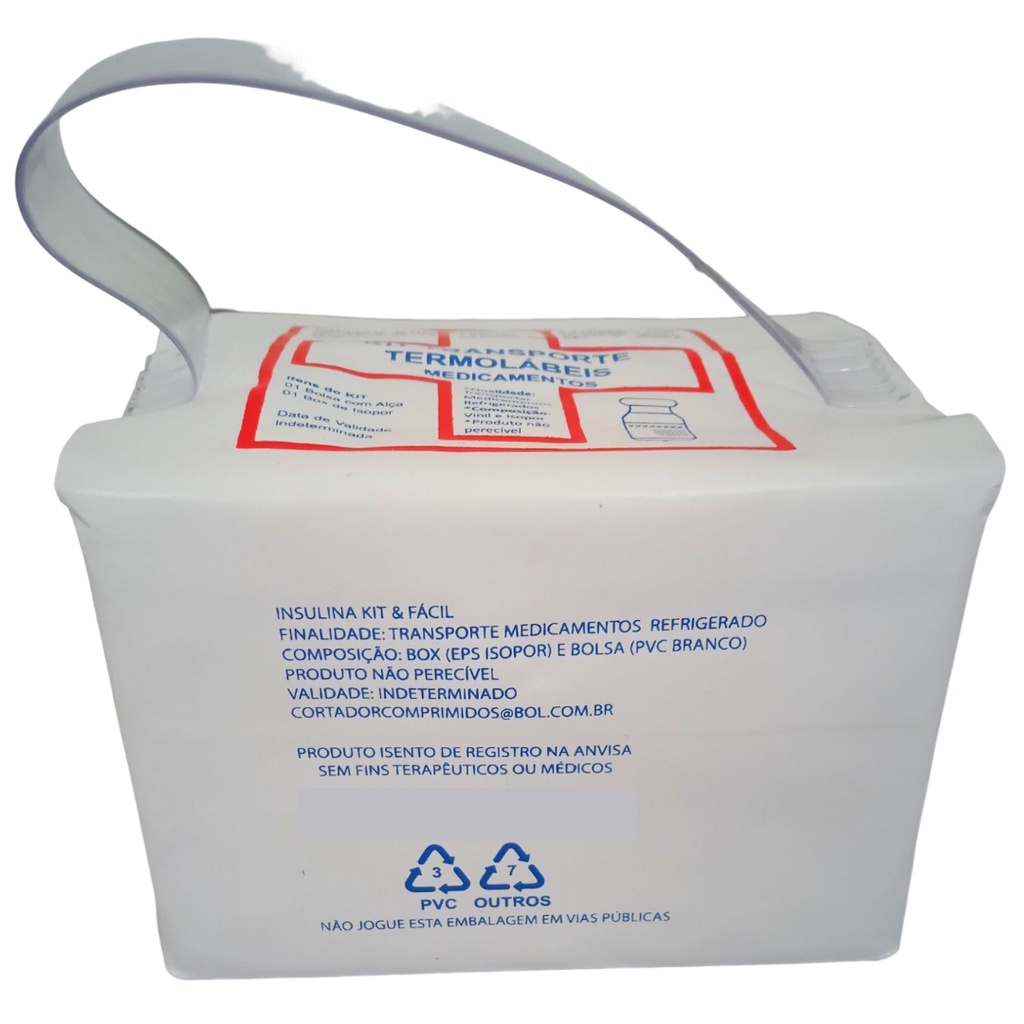 Caixa Isopor Bolsa Térmica Para Transporte De Insulina Pequena