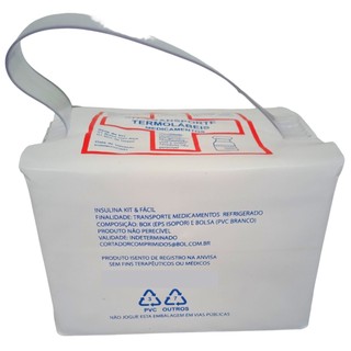 Caixa Isopor Bolsa Térmica Para Transporte De Insulina Pequena