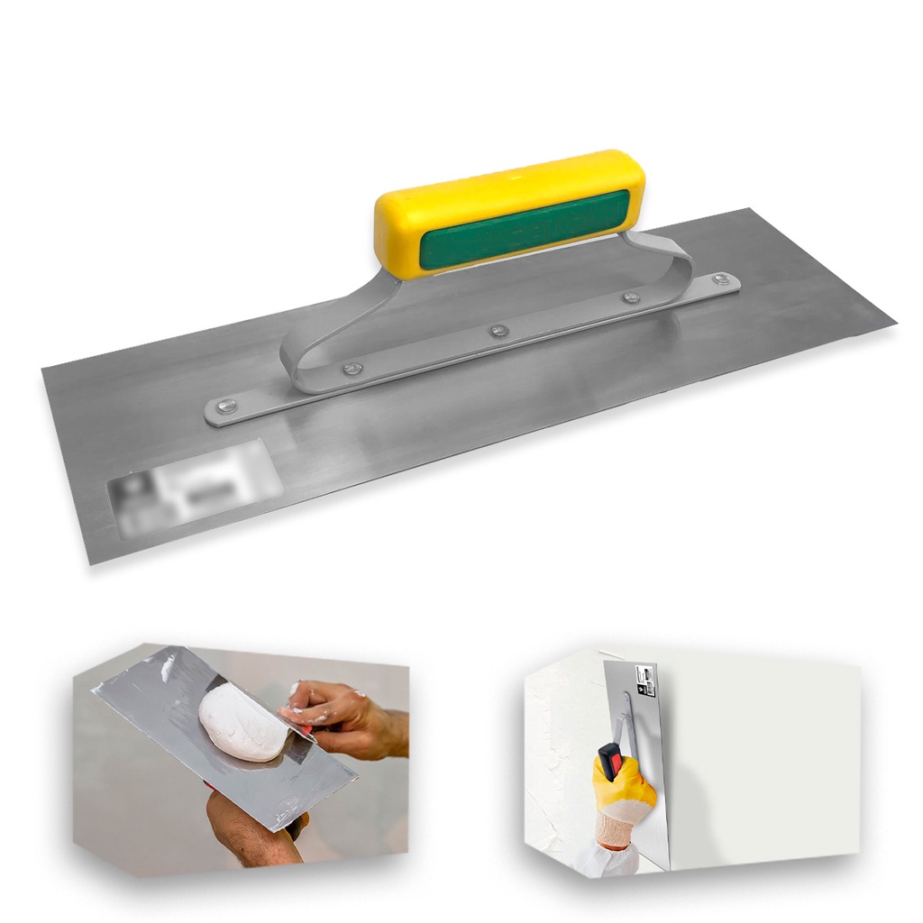 Desempenadeira Lisa de Aço Inox Galo 309/00 - 120x400mm para Massa Corrida Texturas e Massa Rolada