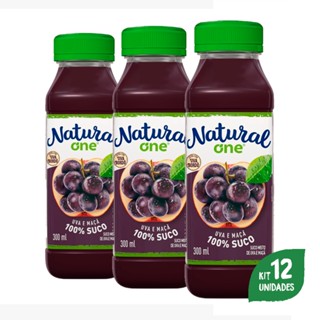 Pack Com 12 Sucos Mistos De Uva e Maçã Ambiente 300ml Natural One