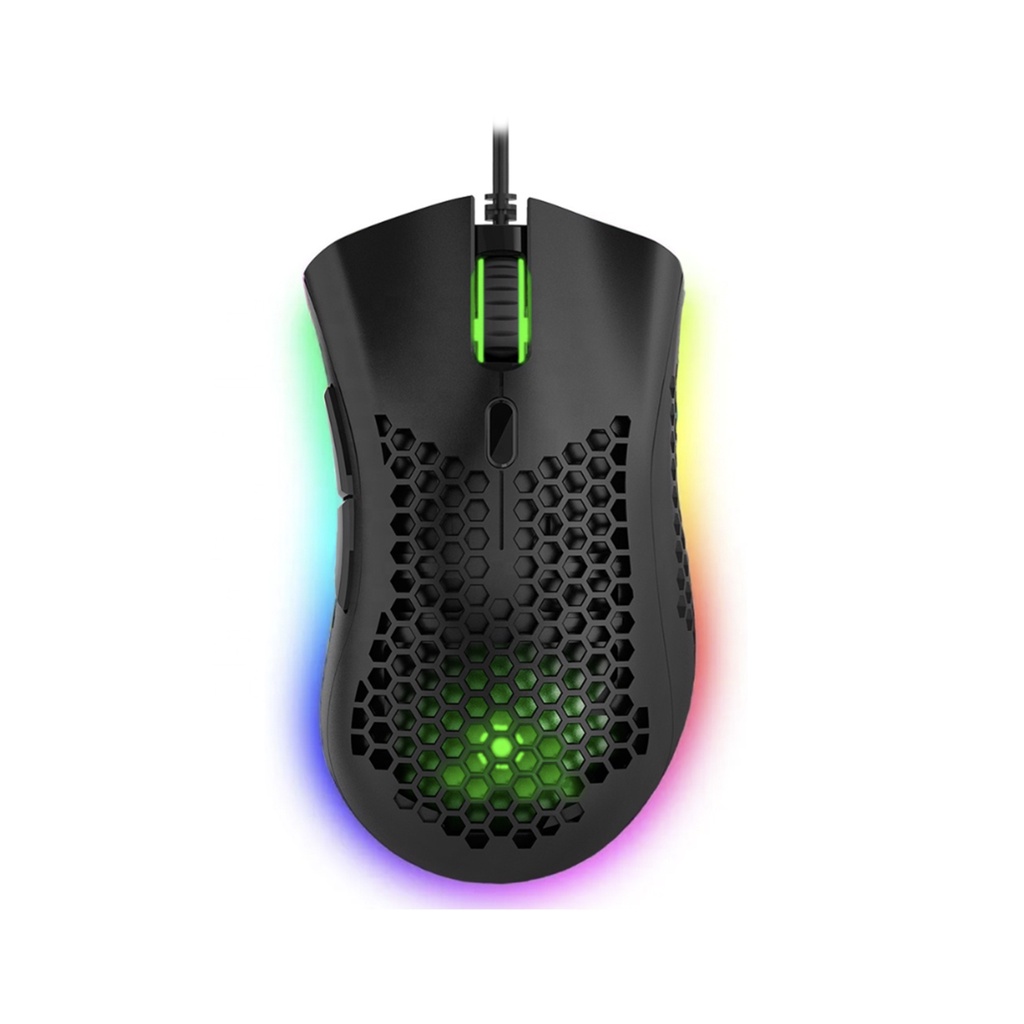 Mouse Gamer Para Jogo Colmeia 7.200 DPI Óptico com LED RGB USB - Knup KP - MU007