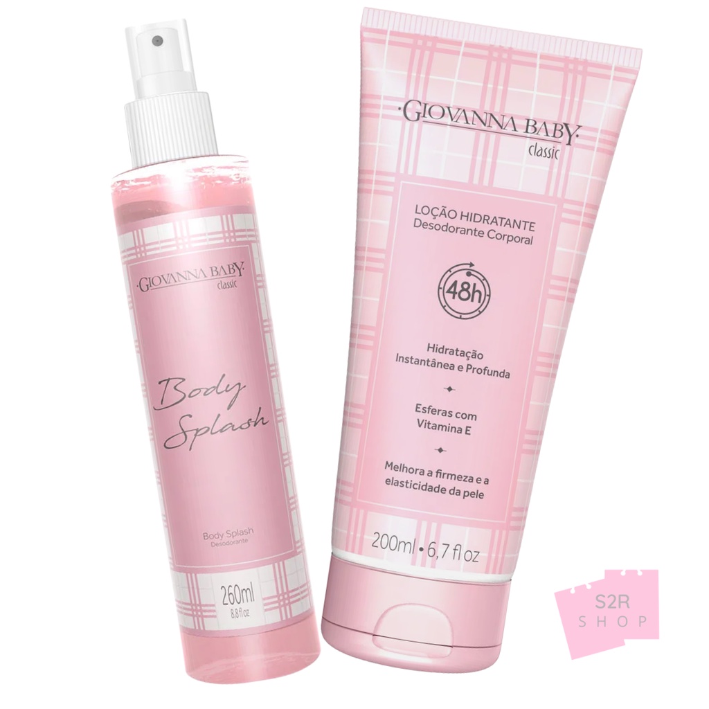 Kit Giovanna Baby Body Splash Classic 260ml + Loção Hidratante Classic 200ml
