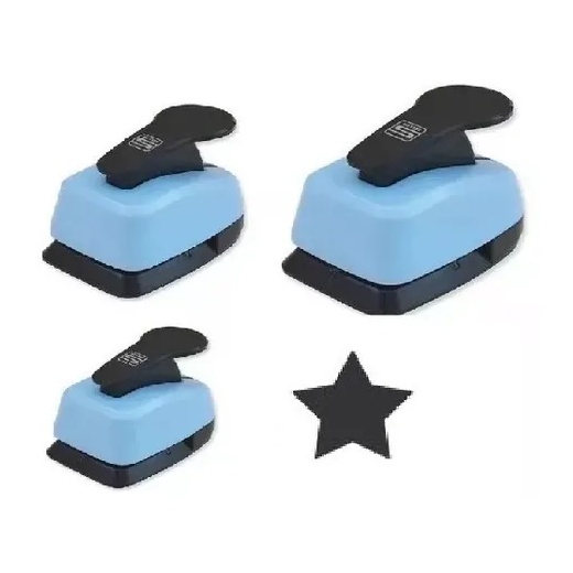 Kit Cortador Furador Eva Papel Estrela - 16mm 25mm 50mm