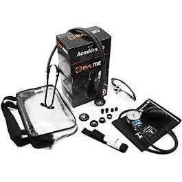 Kit Acadêmico Cinza Black com Bolsa Cristal Preta – P.A. MED + Oculos De Proteção e Garrote kpa703.