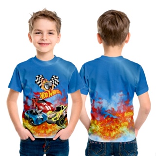 Camiseta Adulta ou Infantil Básica - Hot Azul em Oferta na Shopee