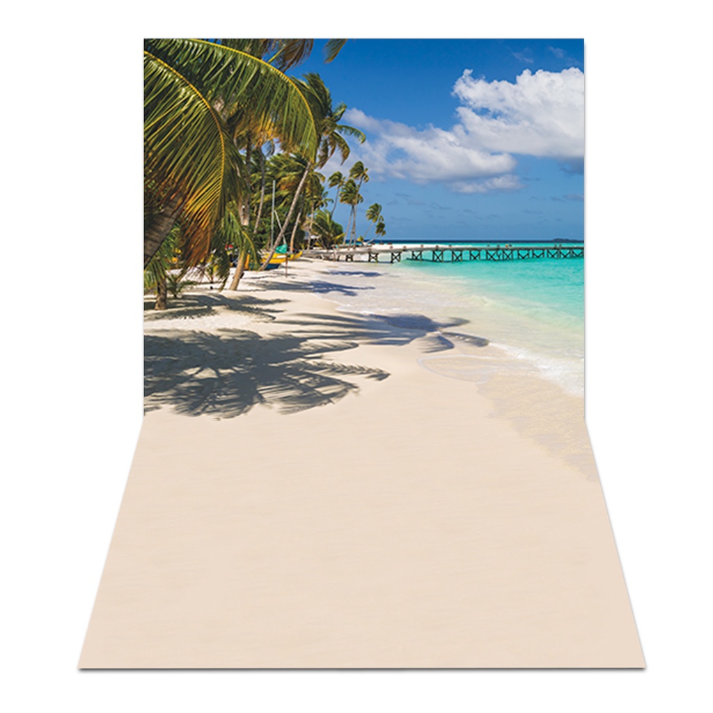 Fundo Fotográfico Praia Verão Em Tecido PN-0039 em Oferta na Shopee