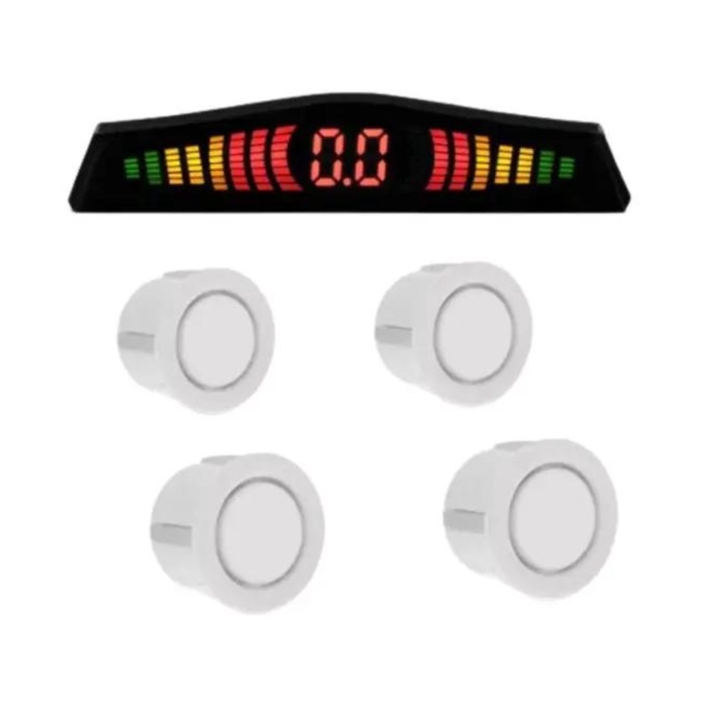 Sensor De Estacionamento Kx3 4 Pontos Display Branco em Oferta na Shopee