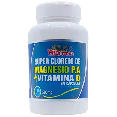 Super Cloreto Magnésio com Vitamina D 120 Cápsulas - Rei Terra