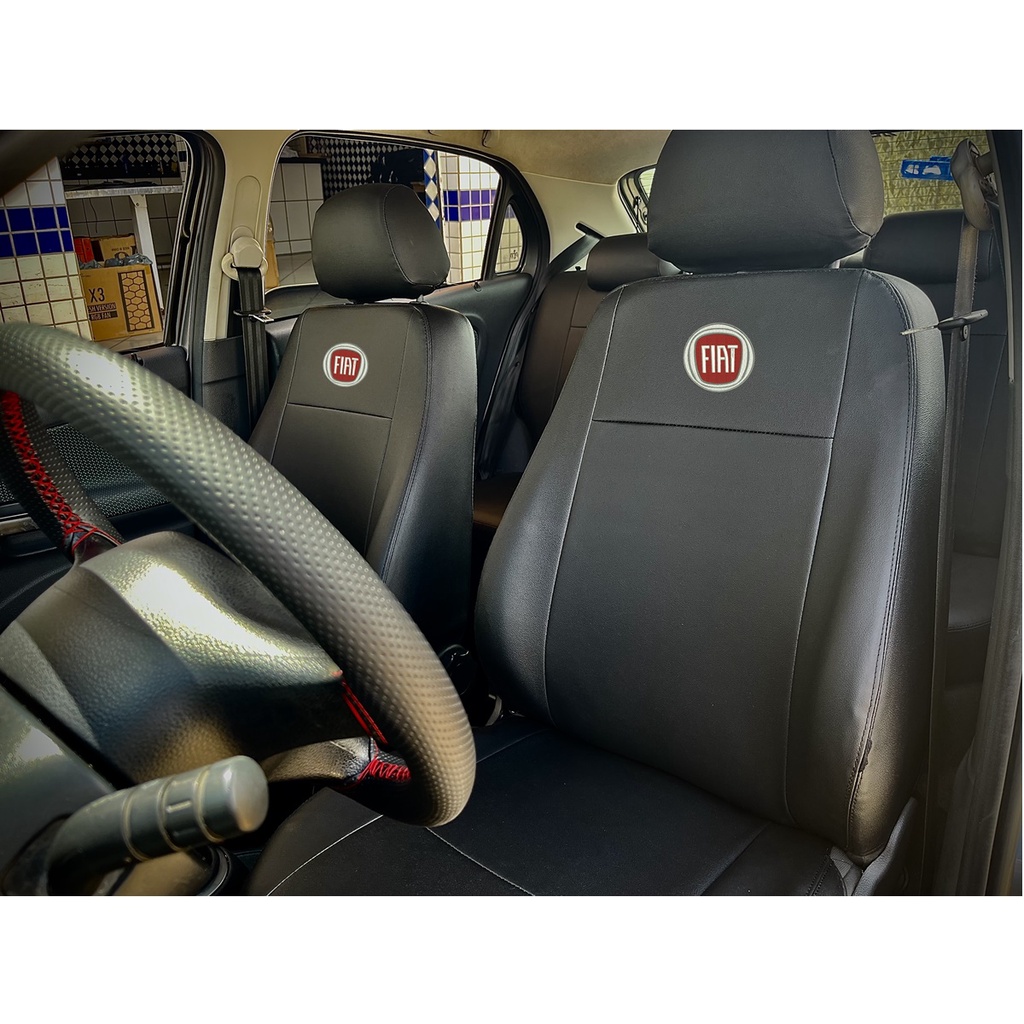 Capa Banco Automotivo Couro Palio Uno Siena Idea Argo Cronos Tipo Strada Fiorino Grand Siena