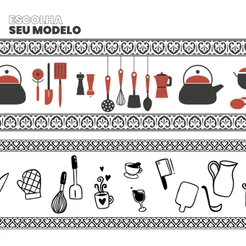 Faixa de Parede Decorativa Adesiva Cozinha Café