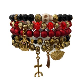 Mix Pulseiras Rainha das Sete Encruzilhadas Pomba Gira Umbanda Candomblé