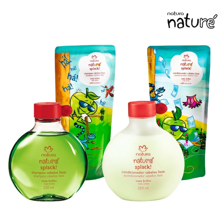 Linha Cabelos Lisos Natura Naturé Splack: Shampoo ou Condicionador - 250 ml  (Regular ou Refil) | Shopee Brasil