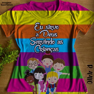 Baby look fem, ou camiseta Masculina, Ministério Infantil ref2