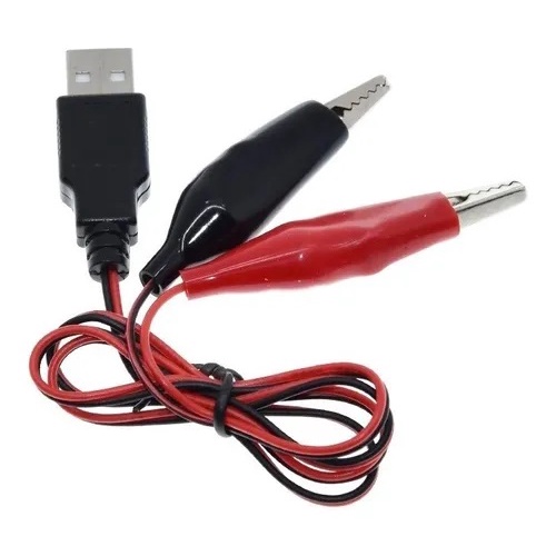 Cabo Usb Com Garra Jacaré Emborrachada [ Código 537 ]