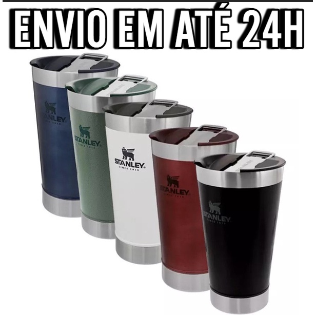 Copo Térmico Com Tampa e Abridor 500 ml Cerveja Café Inox Beer Cup Gelada Quente