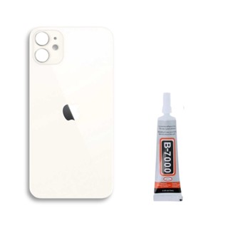 Tampa Vidro Traseira Compativel Com iPhone 11 Branco + Cola