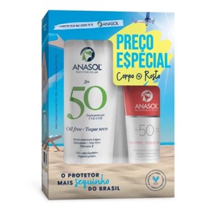 Kit Protetor Solar Anasol FPS 50 200G + Protetor Solar Facial FPS 50 60G