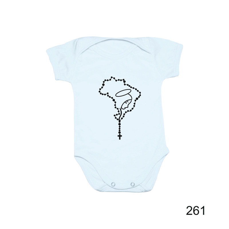 Body de Bebê Personalizado Nossa Senhora Terço