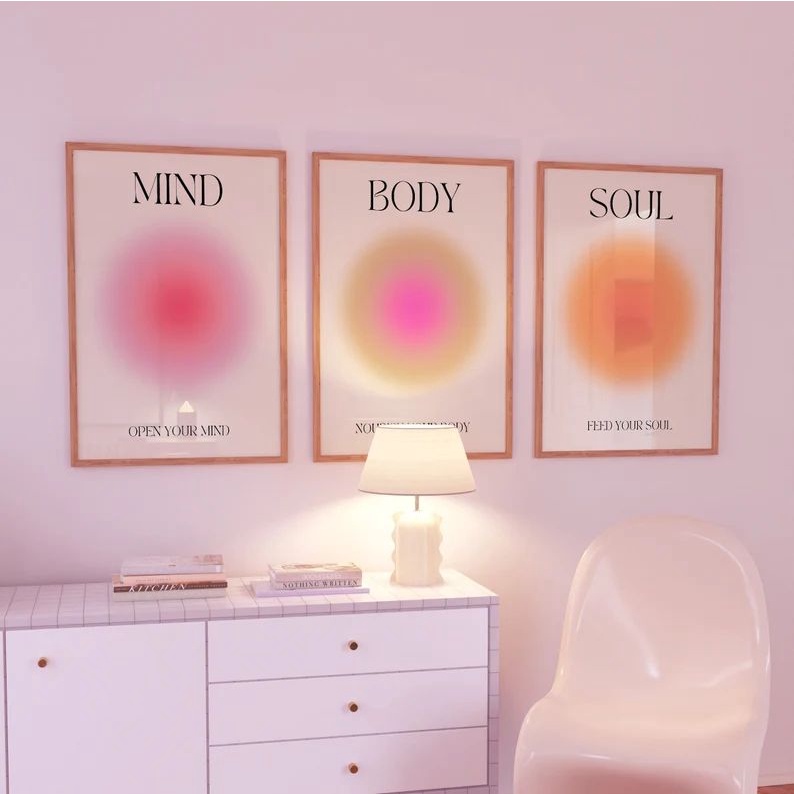 Quadro Decorativo Para Quarto e Sala Mind Body Soul em Oferta na Shopee