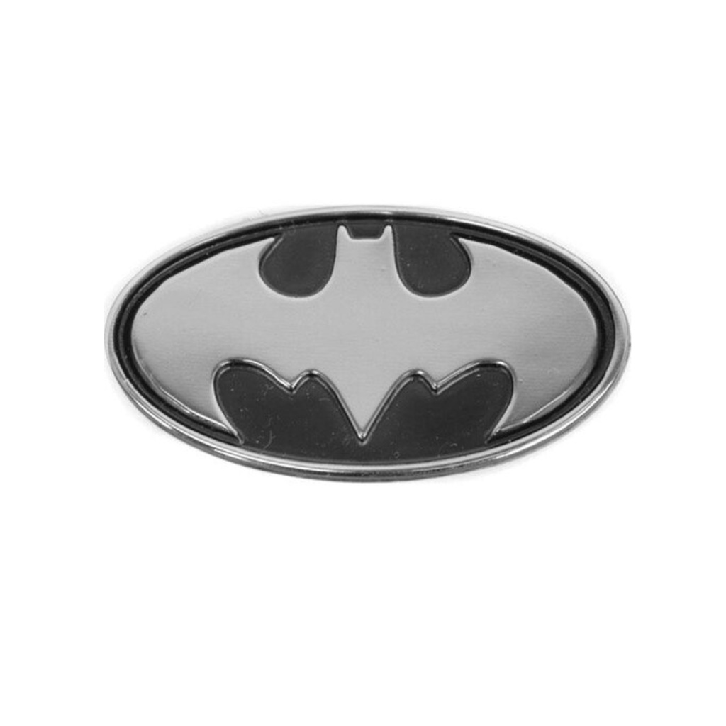 Emblema Auto Adesivo Batman Cromado E Preto