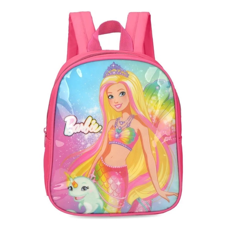 Mochila Escolar Pequena Barbie Sereia - Luxcel 2023