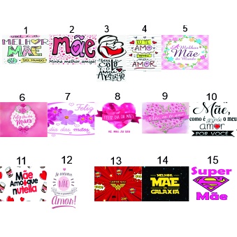 15 Estampas Premium Sublimação Dia Das Mães Camiseta Pack 2