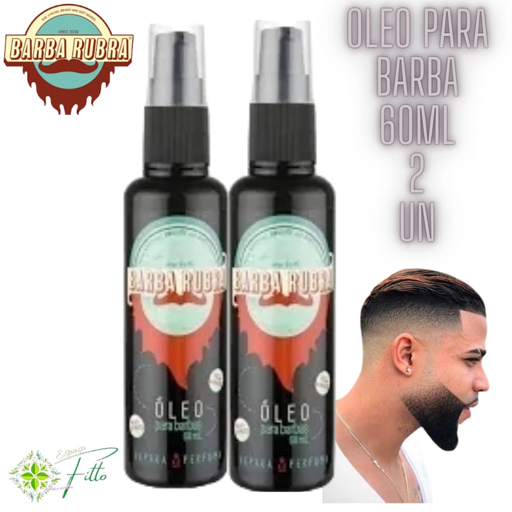 Kit 02 Óleo reparador para barba 60ml barba rubra envio imediato