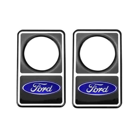 Par de Protetor de Fechadura Resinado Ford Preto em Oferta na Shopee