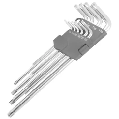 Jogo Chave Torx C/ Guia Longa Kit 10 Pç T9-t50 Cr-v Western