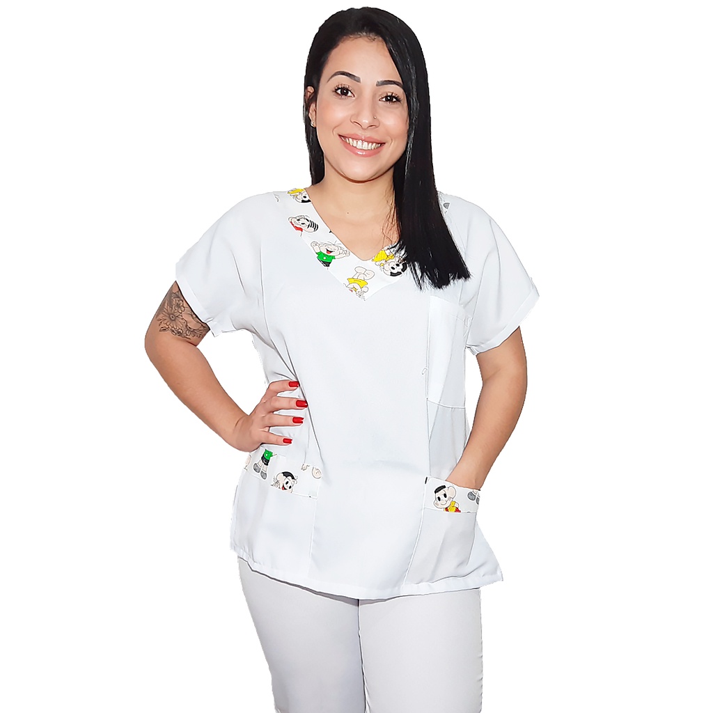 Conjunto de privativo Pijama Hospitalar Cirúrgico Para Enfermagem Nao amassa-scrub