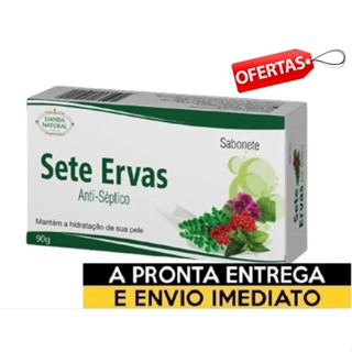 LIQUIDAÇÃO IMPERDIVEL Sabonete Natural em Barra SETE ERVAS - 90gr - Lianda Natural