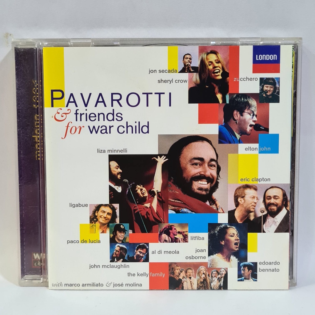 CD Pavarotti & Friends For War Child - Liza Minnelli Jon Secada Sherly Crow Zucchero Elton John