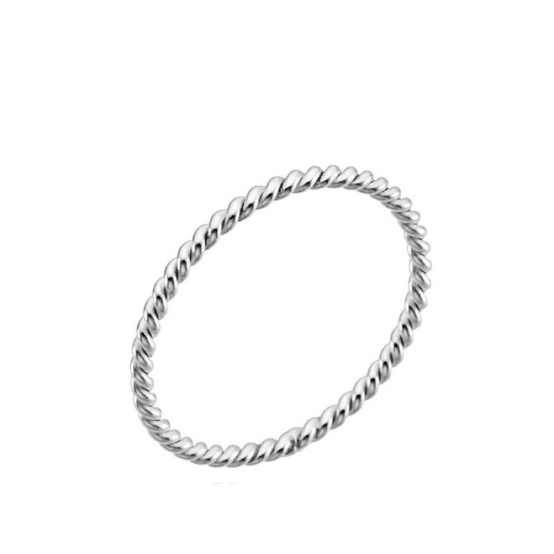 Anel De Prata 925 Legítima Aliança Torcida Feminino Delicado em Oferta na Shopee