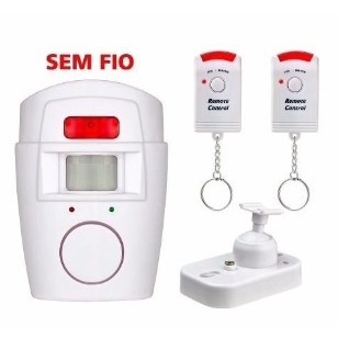 Kit Alarme Residencial Sem Fio Sensor Presença + 2 Controles