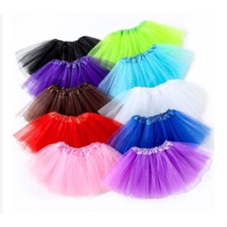 Saia De Tule Tutu Adulto Colorida Festa Carnaval 40cm