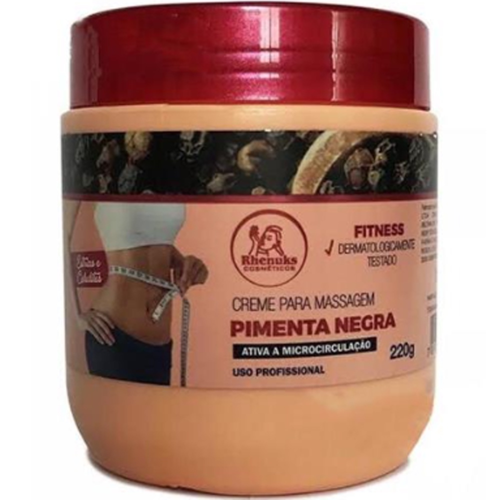 10x Creme Redutor de Medidas Pimenta Negra Celulite Estrias Rápida Absorção