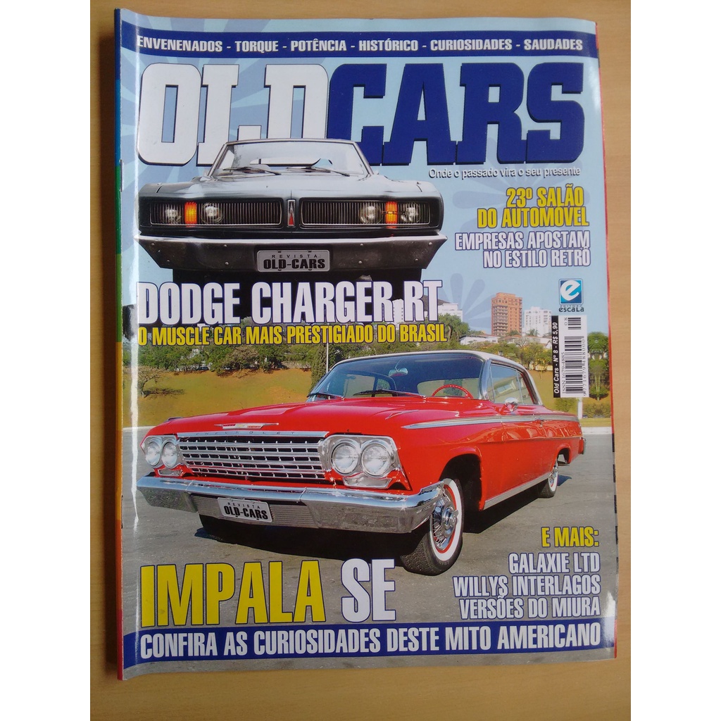 Revista Old Cars 8 Dodge Charge Impala Galaxie Willys 573w