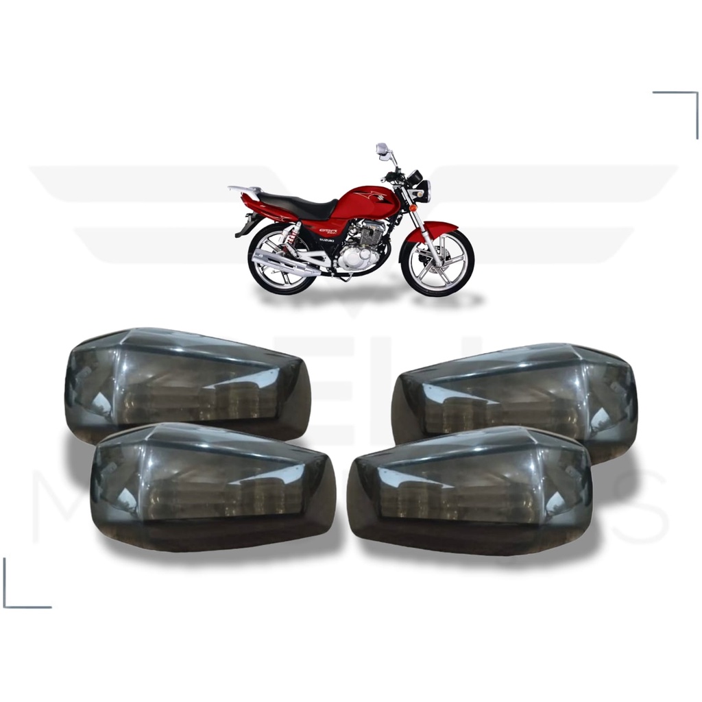 kit 4 Lente Fume Pisca Seta Sinaleira Moto SUZUKI GSR 150 GSR150 150i