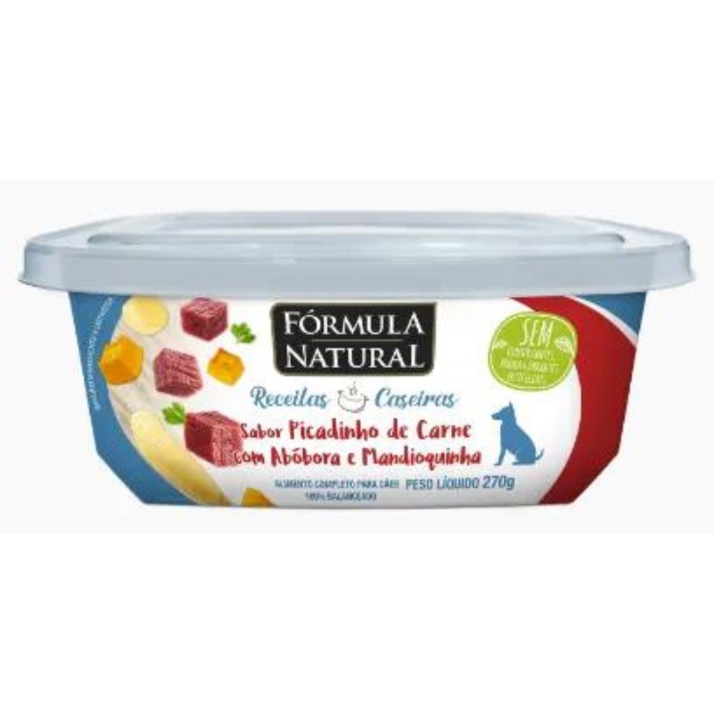 Formula Natural Receita Caseira Cães Sabor Picadinho De Carne 270g