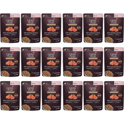 Caixa 18un Ração Úmida Sachê GranPlus Gourmet Cães Adultos Salmão 100g